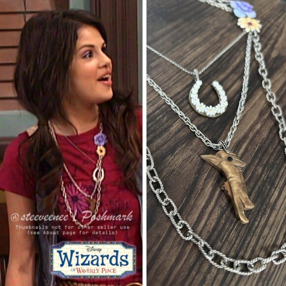 2000s Layered Horseshoe Flower Necklace ASO Alex Russo - Picture 1 of 12